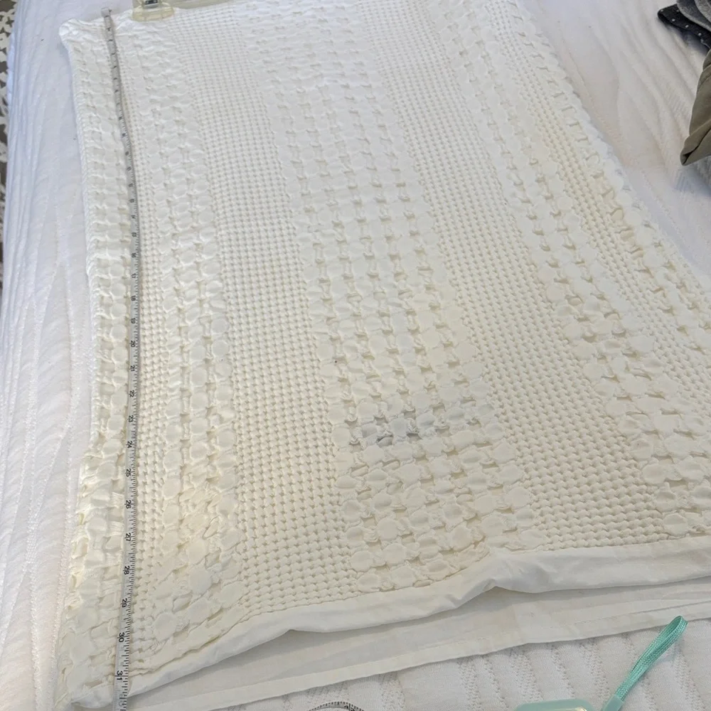 Pacific Home Fashion Large Pillow Cover Sham Luxurious Off-White Textured 💯